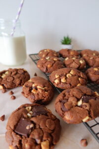 Triple Chocolate Chip Cookies