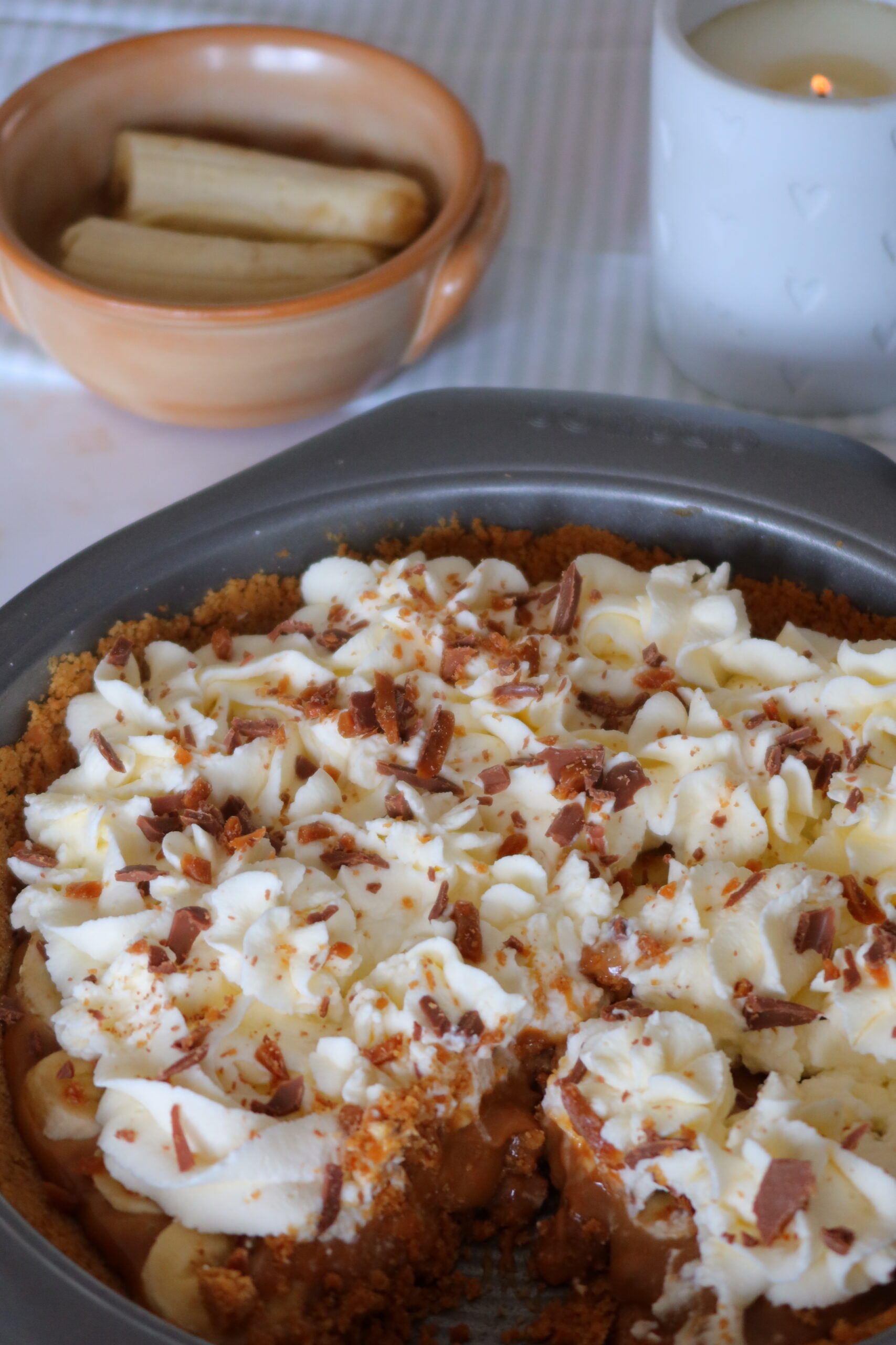 Banoffee pie close up